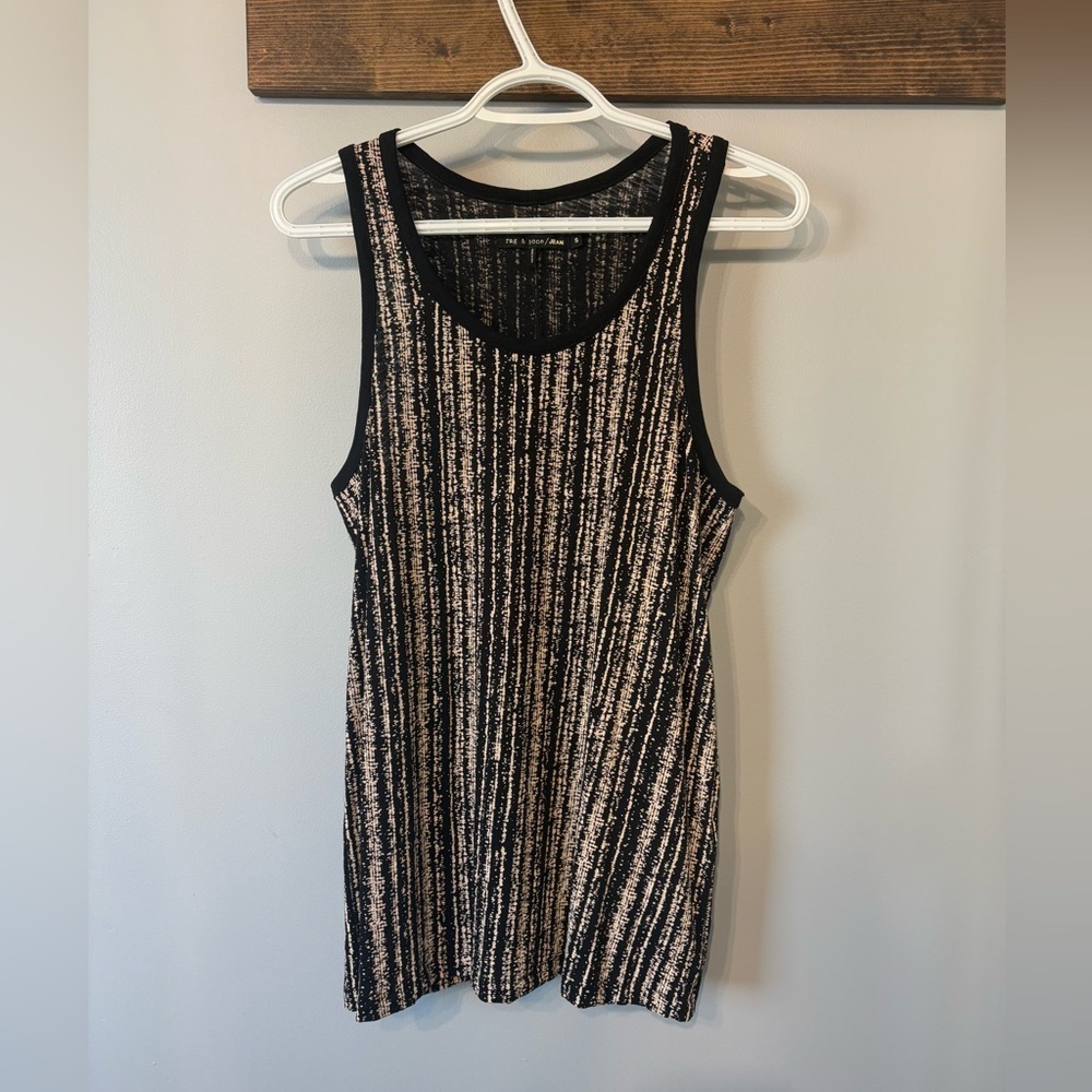 Rag & Bone Black and Beige Tank Top size small